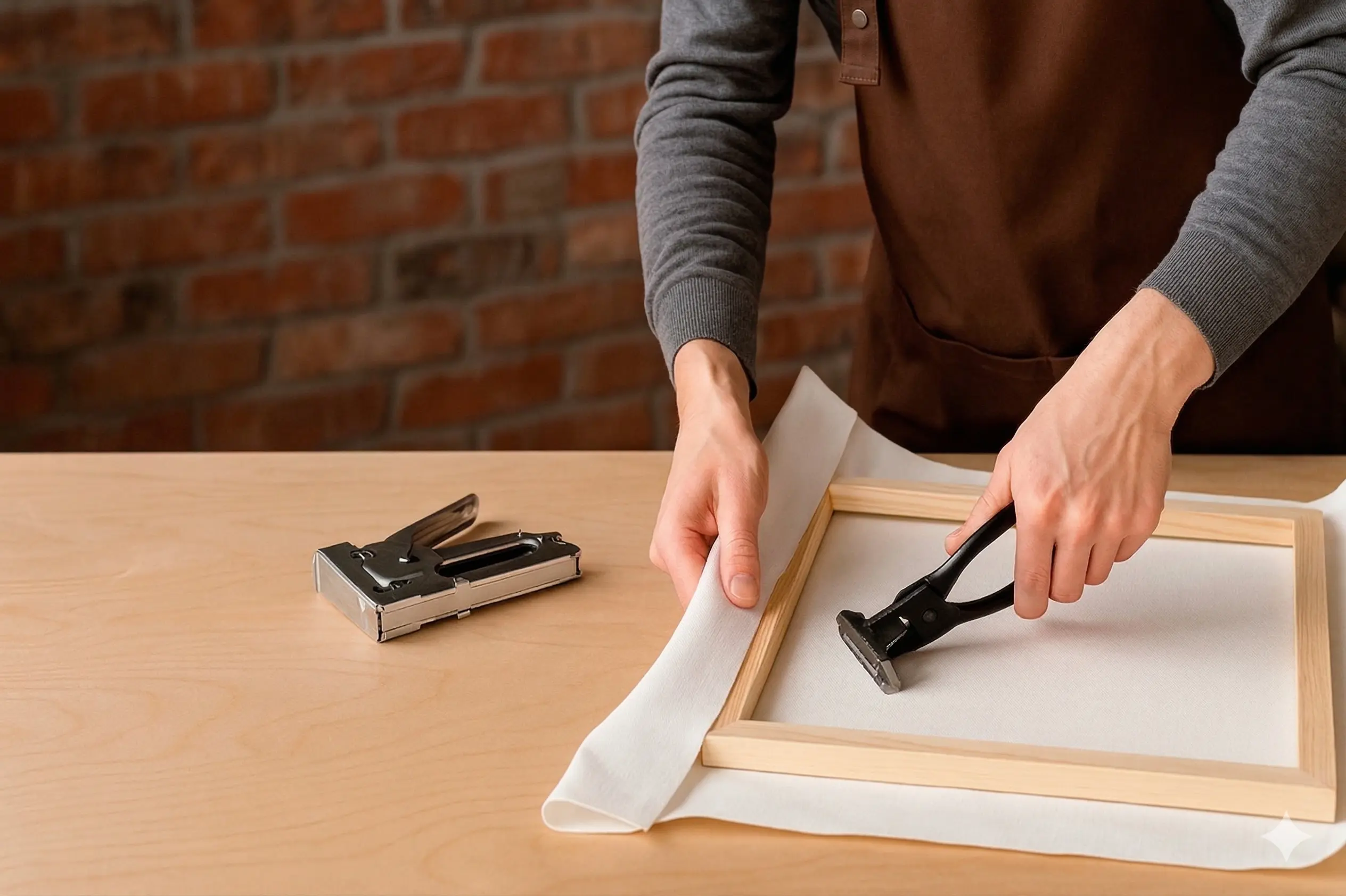 Натяжка полотна на підрамник